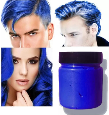 Yuency temporary Blue hair color wax washable instant hair color for man and woman , BLUE
