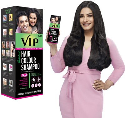 VIP Hair Colour Shampoo, 180ml , Black