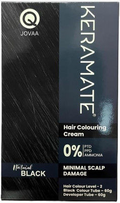 Jovaa Keramate Hair Colouring Cream , Natural Black
