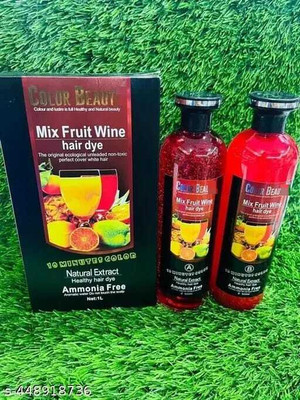Premium Mix Fruit Wine Hair Dye Color , Natural Black