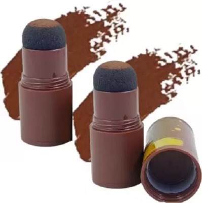 hich Hair Shading Sponge Pen, Hairline Shadow Powder Stick, Quick Root Touch-Up , Brown