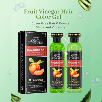 BEUTISKY Fruit Vinegar Blend Natural Hair Color Dye for men and women hair , Black
