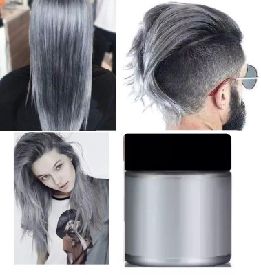 HUZURLU INSTANT & TEMPORARY SILVER HAIR COLOR WAX FOR MEN AND WOMEN , SILVER