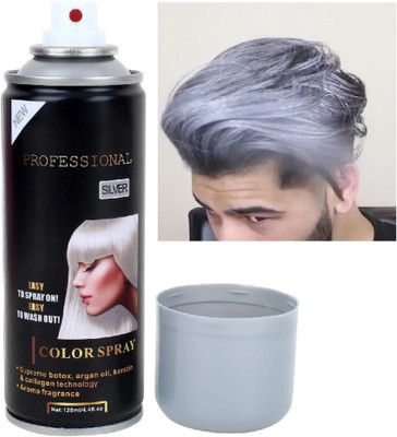 Jiwoo NEW LONG LASTING HAIR COLOUR SPRAY FOR MEN AND WOMEN , SILVER