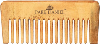 PARK DANIEL Natural & Ecofriendly Handmade Medium Detangler Neem Wooden Comb(5.5 inches)- For Stimulate Hair growth and Antidandruff Unisex pack of 1 Pc