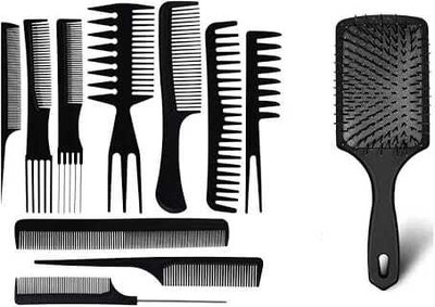 Mecovip set of 10 Professional Hair Cutting & Styling and paddle comb