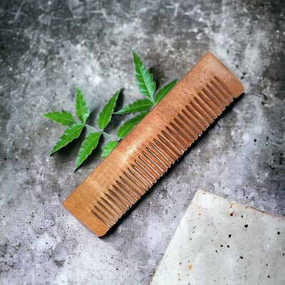 MICLAC Neem Wood Pocket Hair comb for Hair Growth,Anti Dandruff 1PCS