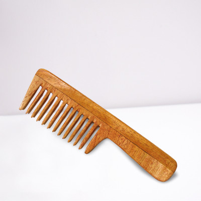 Natsbyte Neem Wood Comb Handle Wide New | Anti Hair Fall | For Men & Women