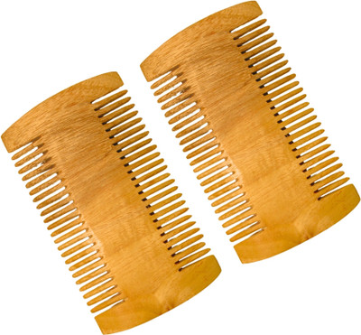 MICLAC Neem Wooden nit comb for lice eggs removal - Pack Of 2