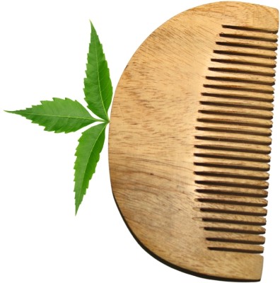 MICLAC Anti Static Beard Neem Wooden Comb 1PCS