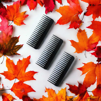 MICLAC Wide teeth pocket comb for men (pack of 3)