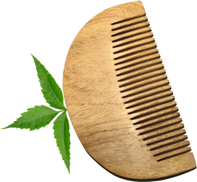 MICLAC Home And Salon Use neem Comb for Beard 1PCS