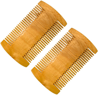 MICLAC Neem Wooden Comb For Lice and Nits Solution 2PCS