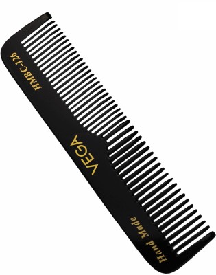 VEGA Pocket Hair Comb,Handmade (India's No.1 Hair Comb Brand),Black, (HMBC-126)