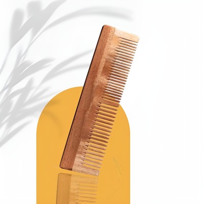 Asogya Handmade Pure Neem Wooden Comb Healthy scalp Hair Comb Anti-Dandruff Women & Men