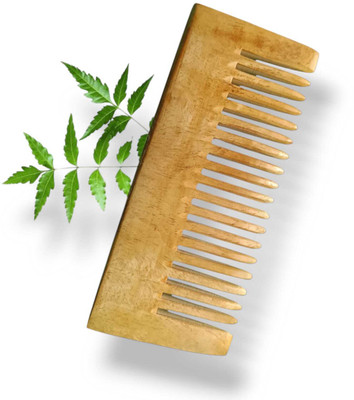 MICLAC Scalp massager - 1Pcs, Wooden Wide Tooth Comb