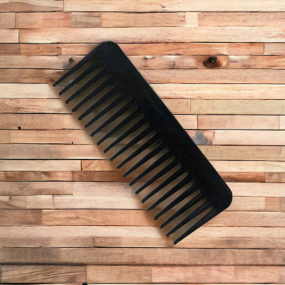 MICLAC Wide tooth comb plastic with handle || Big tooth comb 1pcs