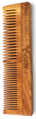 Cursive Neem Dual Teeth Comb, Natural Hair Growth Comb, Wood Hair Brush for Men & Women