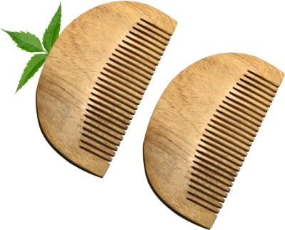 MICLAC Kacchi Neem Wooden Comb 2PCS