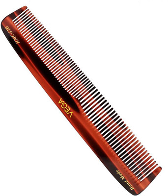 VEGA Handcrafted Graduated Dressing Hair Comb made with Cellulose Acetate (HMC-32D)