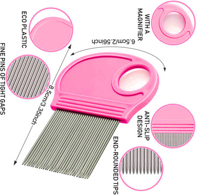 QD Magnify comb Removes Lice Nit Egg Flea Dust Dandruff from Hair & Head