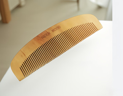 NEW ERA WOOD CARVING ART NEWCA. Pure Neem Wood Combs (Pack of 2) Natural Kangha for Men & Women
