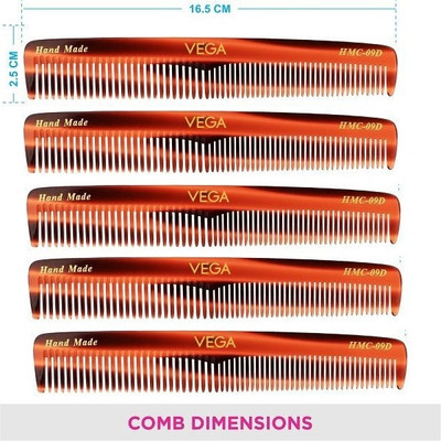 VEGA Graduated Dressing Comb - HMC-09D Pack of 5