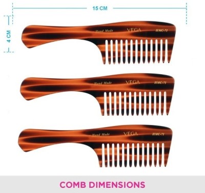 VEGA Shampoo Comb - HMC-71 Pack of 3