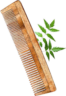 MICLAC Scalp applicator - 1Pcs, Wooden Dual Tooth Comb