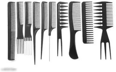 glamblush Professional Hair Styling Comb Set – Pack of 10 Versatile Combs for All Hair