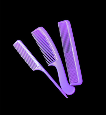 Fabowlous Women's Fine Tooth Rat Tail Wide Teeth Long Handle Dressing Combs Set of 3