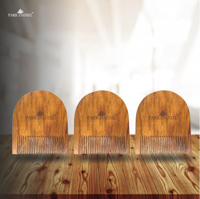 PARK DANIEL Handcrafted Wooden U Shaped Beard Comb 2.5 Inches Pack of ( 3 Pcs.)