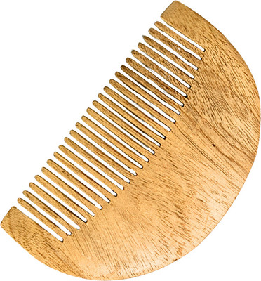 MICLAC Neem Wooden Beard Comb for Frizz-Free, Healthy Beard - Pack of 1