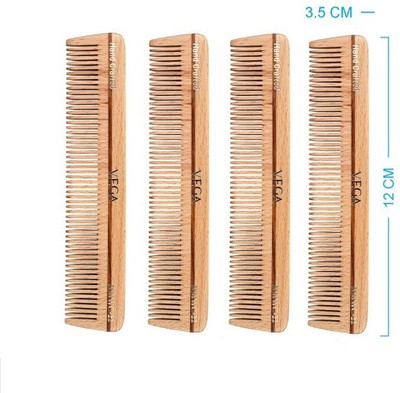 VEGA Dressing Wooden Comb - HMWC-22 pack of 4