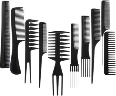 Red Ballons Comb cosmetics Hair Combs Salon Styling Tools Comb Set 10 Piece (Black)