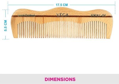 VEGA Grooming Wooden Comb - HMWC-04 Pack of 1