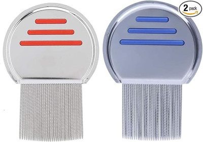 hadleyu Stainless Terminator Lice & Nit Comb Easy Grip Set of 2