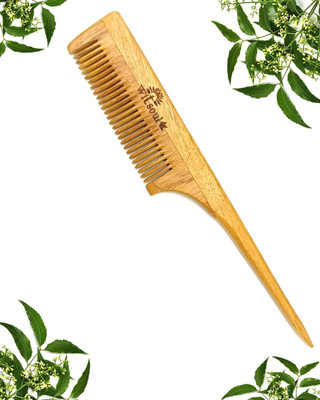 WITSOUL Neem Wood Comb/Tail Comb for Tangle Free Curls/Anti-Dandruff Comb
