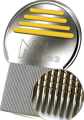 RiKE Lice & Nit Removal Comb – Stainless Steel Head Lice Comb with Microgrooved Teeth