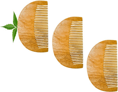MICLAC Style your beard hassle-free With Neem Comb Beard Shaper Tool With Comb 3PCS