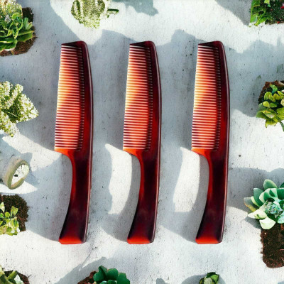 MICLAC Pocket combs with handle for women hair (pack of 3)