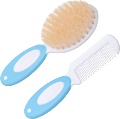 Adore NATURO- The Natural Soft Bristle Baby Brush & Comb Set- Blue