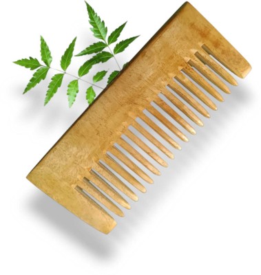 MICLAC Flat comb - 1Pcs, Wooden Wide Tooth Comb