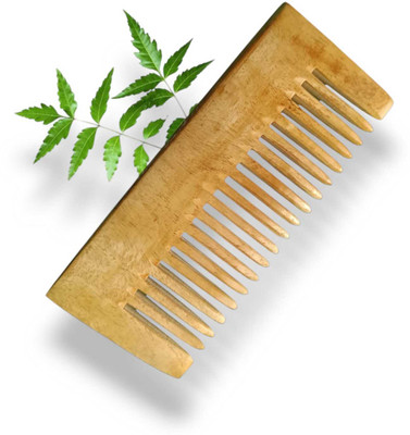 MICLAC Combs for hair - 1Pcs, Wooden Wide Tooth Comb