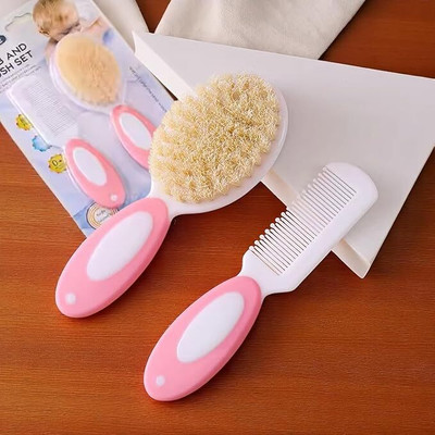 CRADLEVE Kokibebe Baby Comb and Brush Set (Pink)