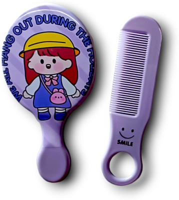 KATY Cute Combo of Mirror & Comb For Travel, Make up, Pocket Friendly Girls set of 1