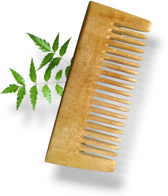 MICLAC Scalp oil applicator - 1Pcs, Wooden Wide Tooth Comb