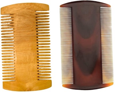 MICLAC Neem Wooden & Plastic Professional Lice Management Comb Set