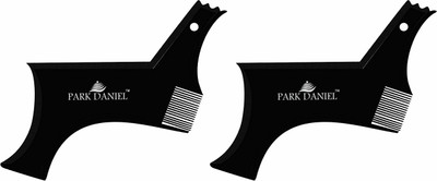 PARK DANIEL Boomerang Beard Line, Beard Shaper Comb for Styling & Grooming Pack of 2