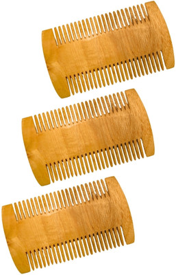 MICLAC Compact and Lightweight Neem Wooden Lice Kangi 3PCS